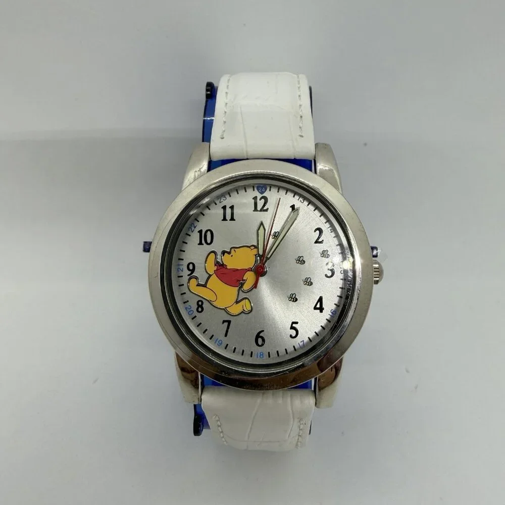 Nurse Mates Disney Character Winnie The Pooh nurse watch Leather  strap - White